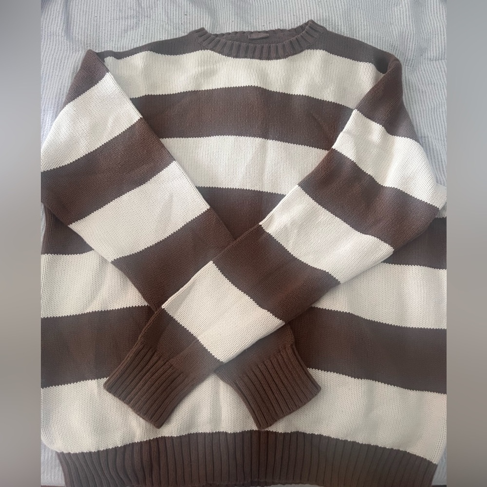 Brandy Melville Brianna Cotton Thick Stripe Sweater